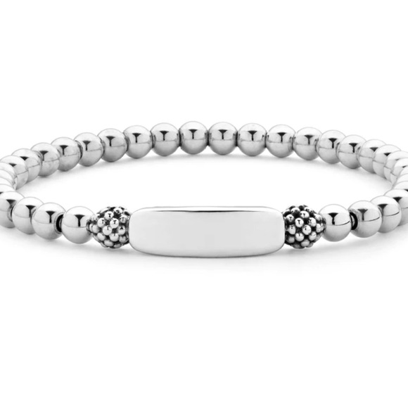 LAGOS Jewelry - Lagos Sterling Silver Station stretch bracelet